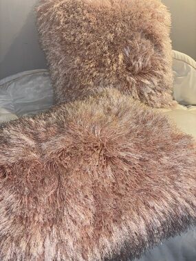 Plush Shaggy Decorative Throw 2 Pillow Covers - 1 PILLOW Included
